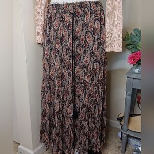 Zara paisley boho long skirt size Med